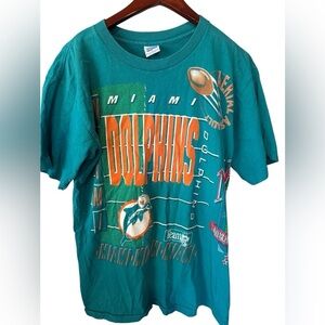 Vintage Salem Sportswear Miami Dolphins Graphic T-Shirt Men's Large 90s era